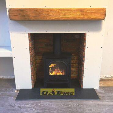 Stovax Stockton 5 with Brazilian slate hearth fitted