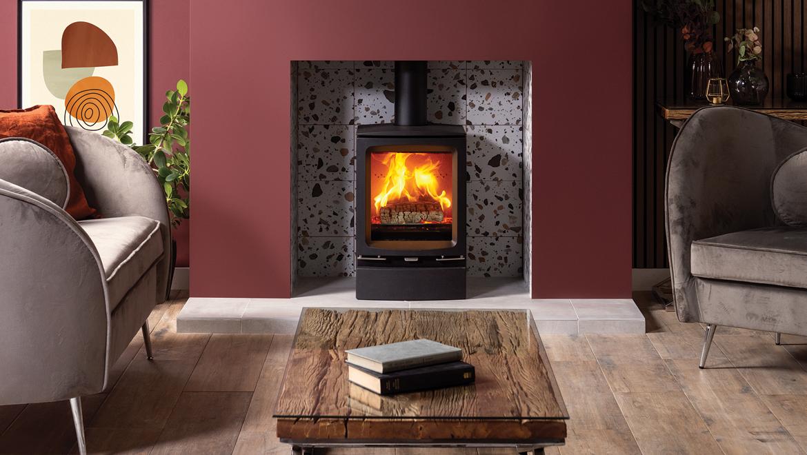 Stovax Vogue Midi wood burning stove. Modern fireplace ideas 7 Amazing Modern Fireplace Ideas to Transform Your Home